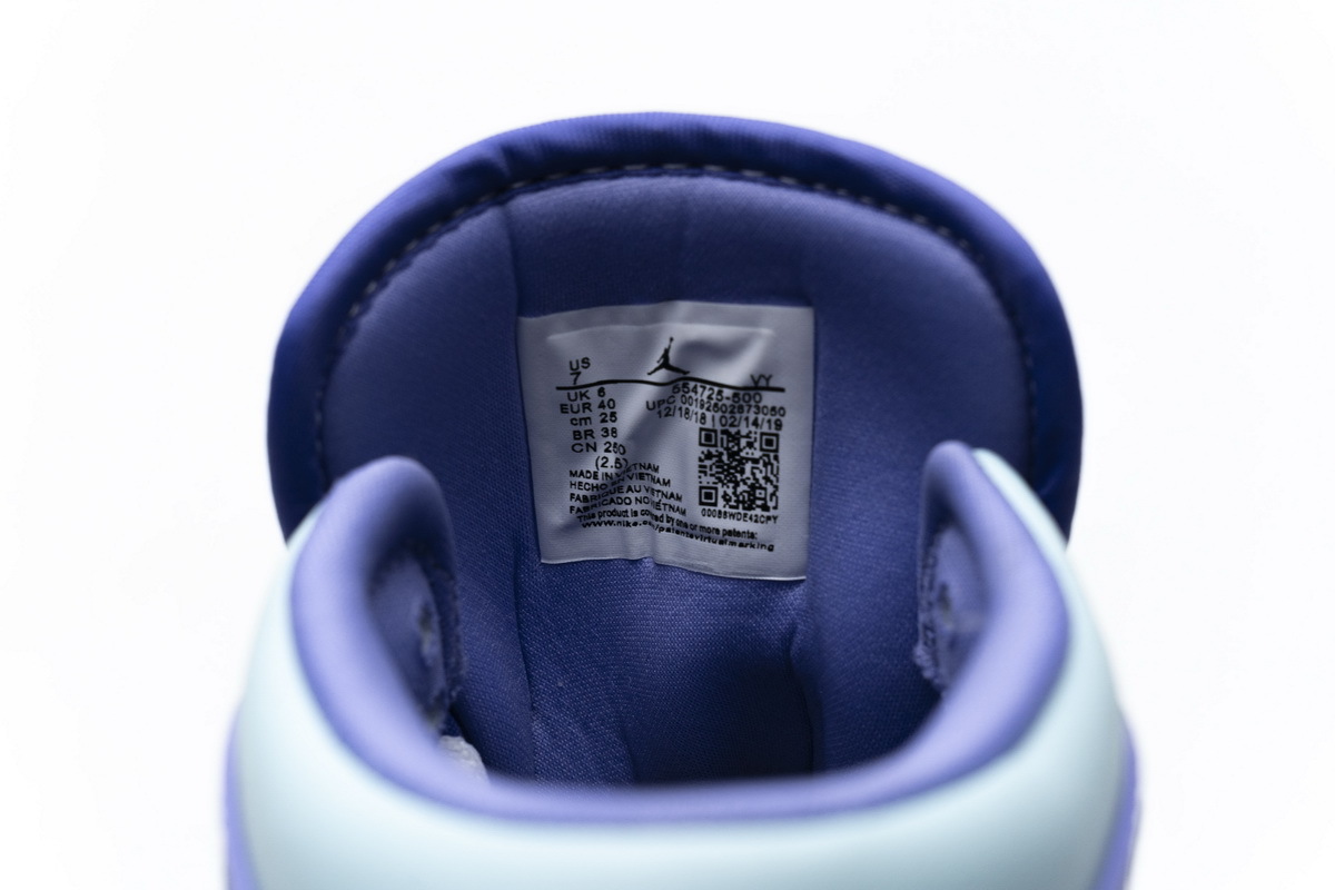 Air Jordan 1 Mid Purple Aqua (GS)