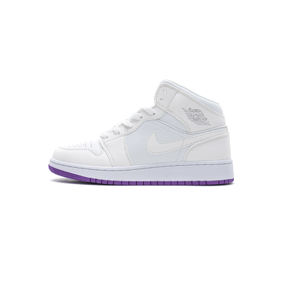 Air Jordan 1 Mid SE White Fuchsia Blast  555112-100 01