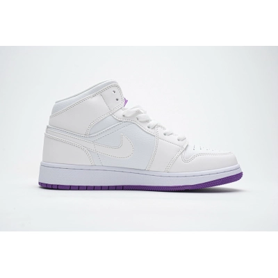 Air Jordan 1 Mid SE White Fuchsia Blast  555112-100 02