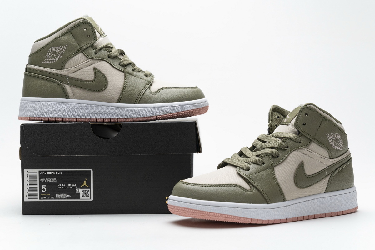 Air Jordan 1 Mid Trooper Bleached Coral (GS)