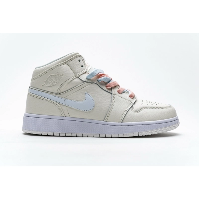 Air Jordan 1 Mid Multi-Color Swoosh Phantom (GS)  555112-035 02