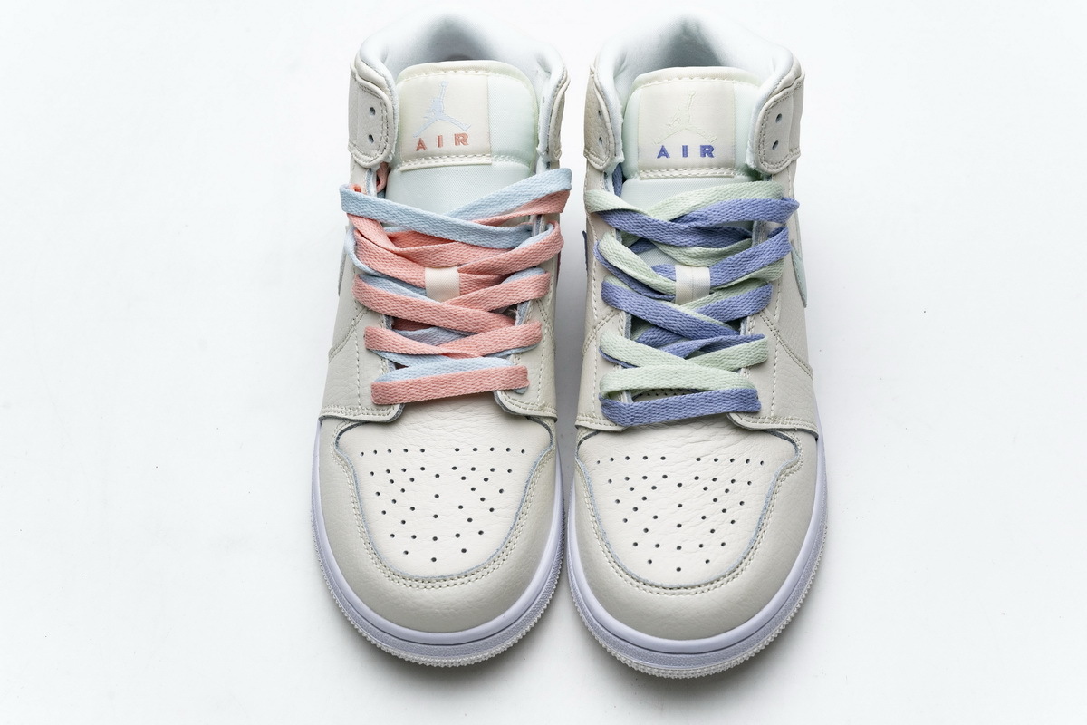 Air Jordan 1 Mid Multi-Color Swoosh Phantom (GS)