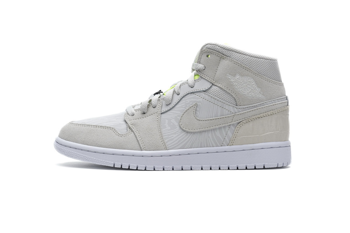 Air Jordan 1 Mid Vast Grey Ghost Green (W)