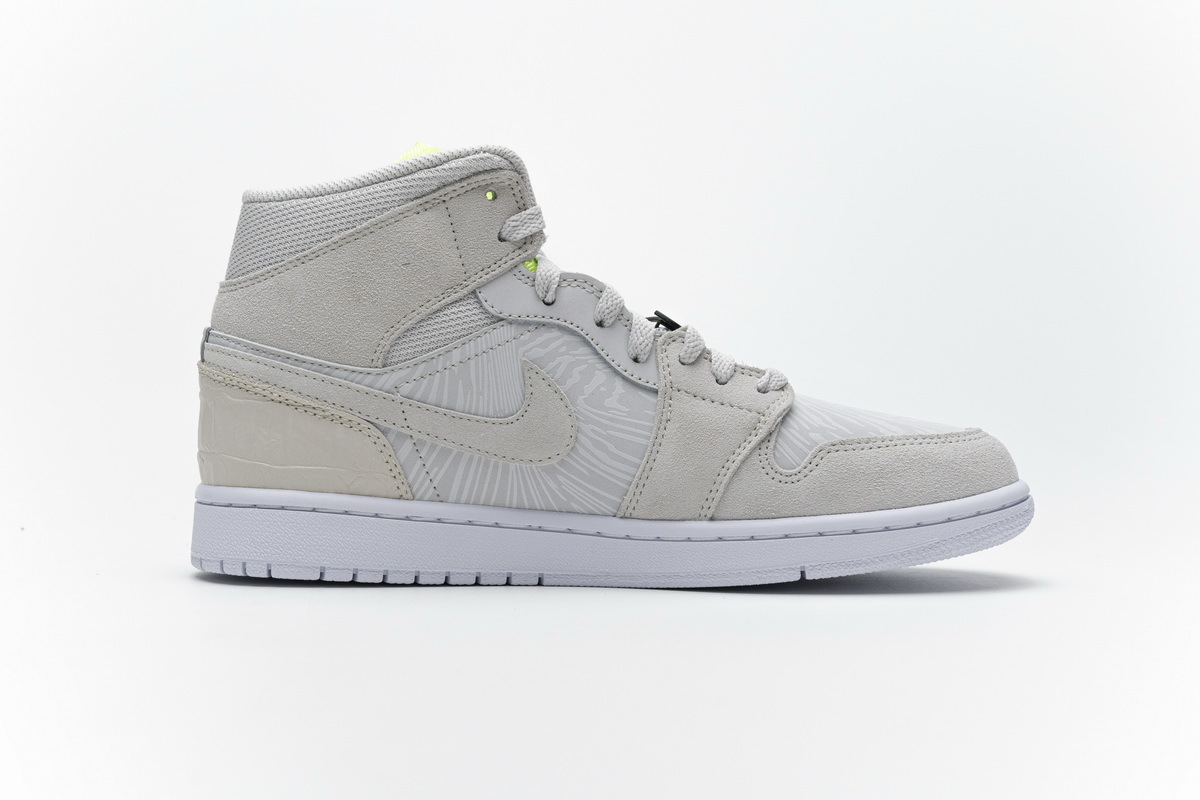 Air Jordan 1 Mid Vast Grey Ghost Green (W)
