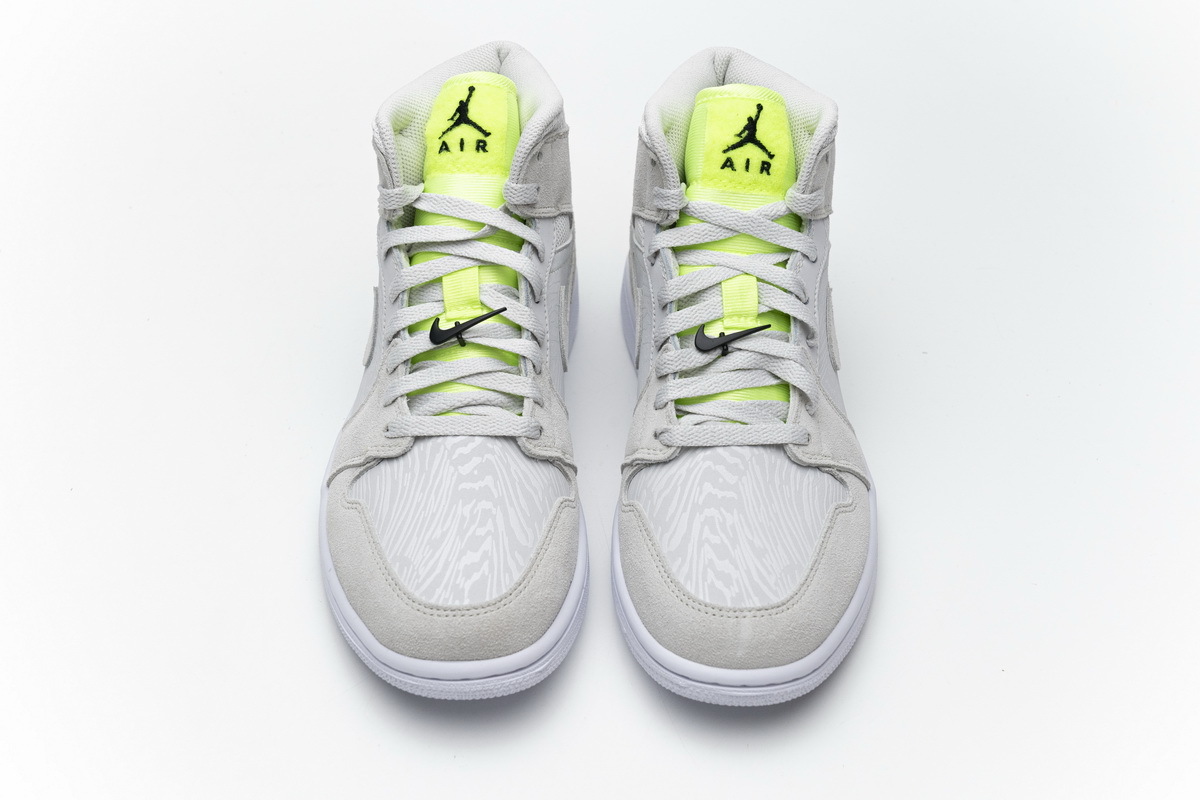 Air Jordan 1 Mid Vast Grey Ghost Green (W)