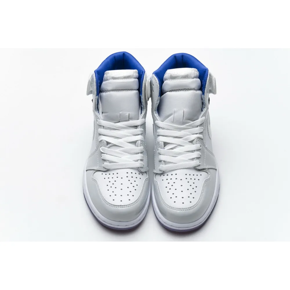 Air Jordan 1 Retro High Zoom White Racer Blue