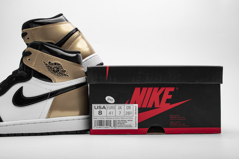 Air Jordan 1 Retro High NRG Patent Gold Toe