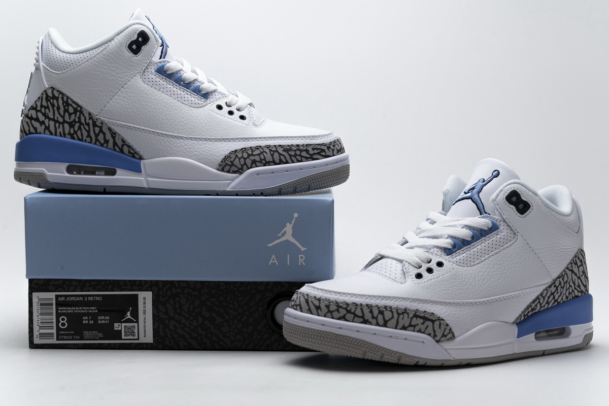 OWF Air Jordan 3 Retro UNC (2020) 