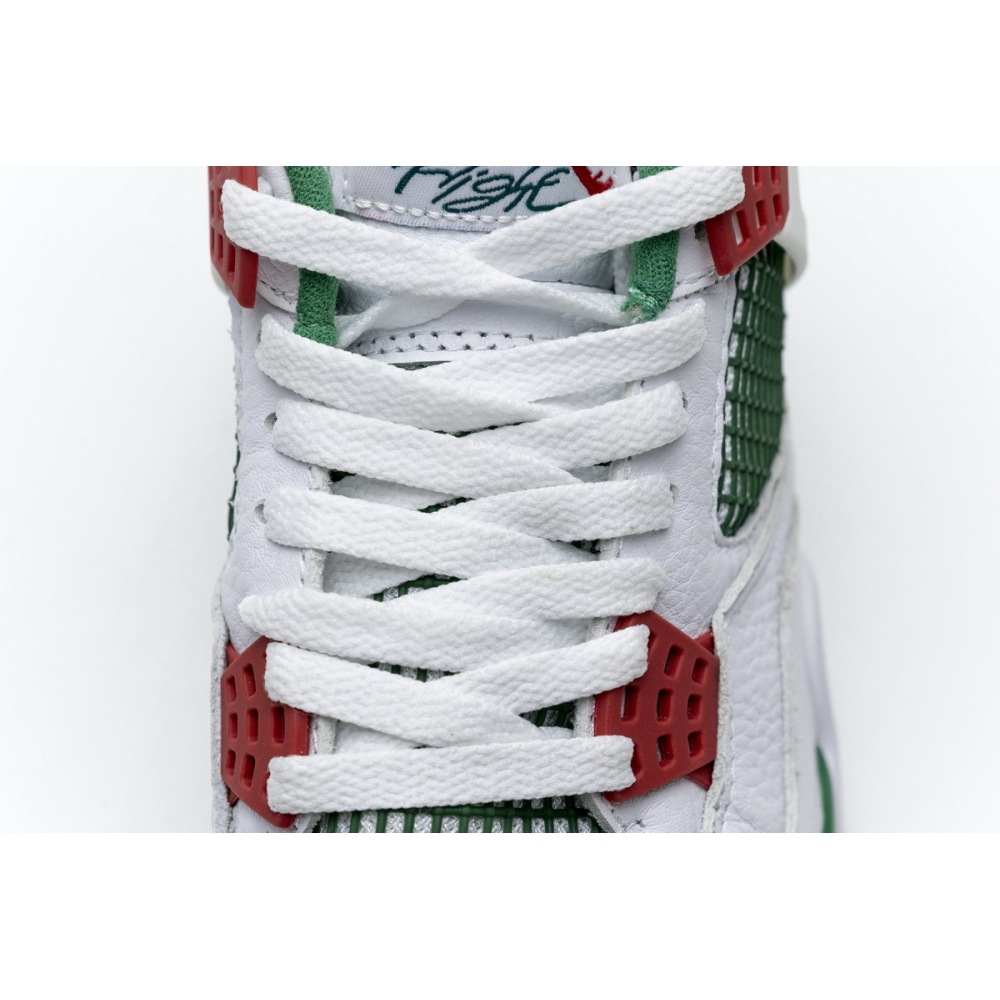 Air Jordan 4 Retro White Green Red