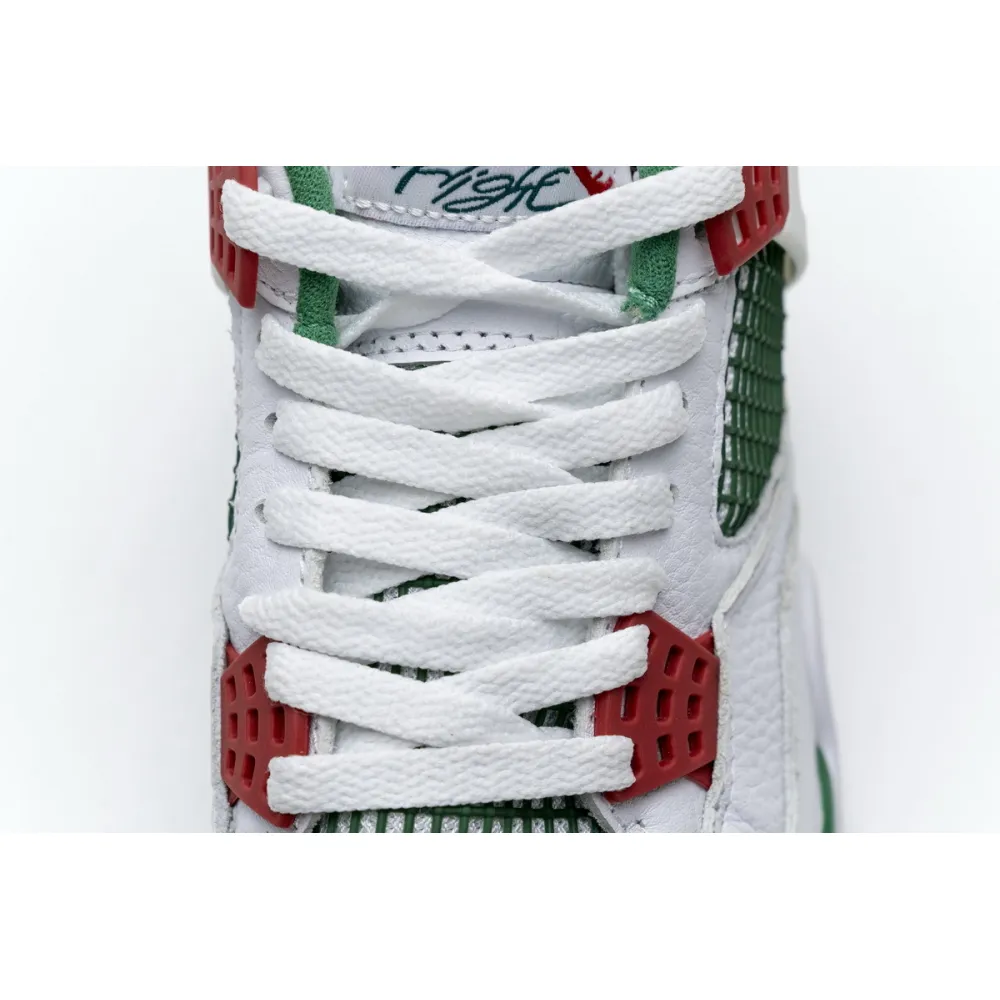 Air Jordan 4 Retro White Green Red