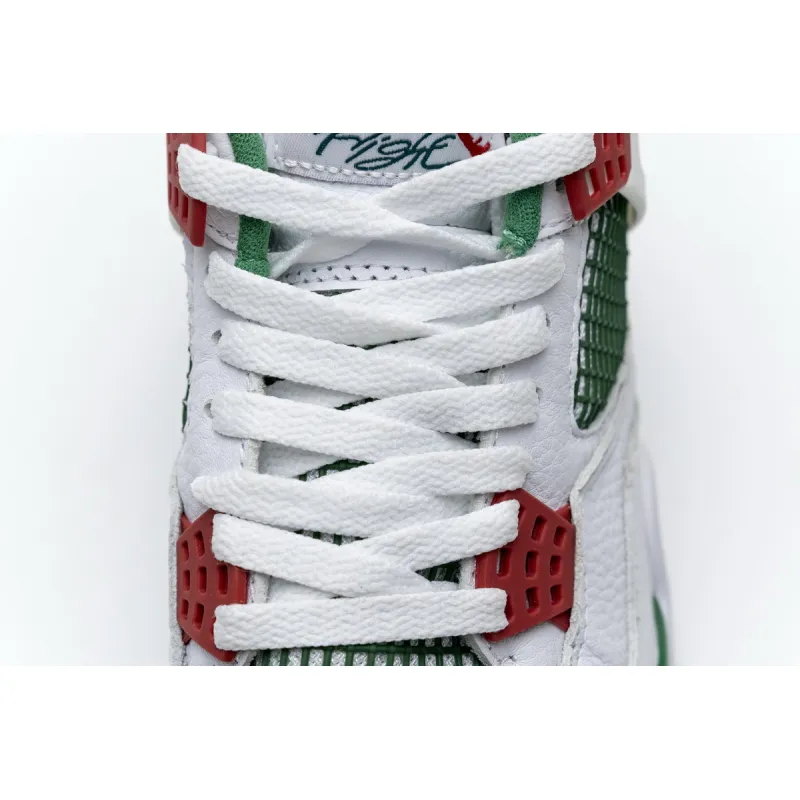 Air Jordan 4 Retro White Green Red