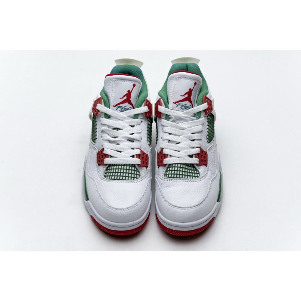 Air Jordan 4 Retro White Green Red
