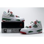 Air Jordan 4 Retro White Green Red