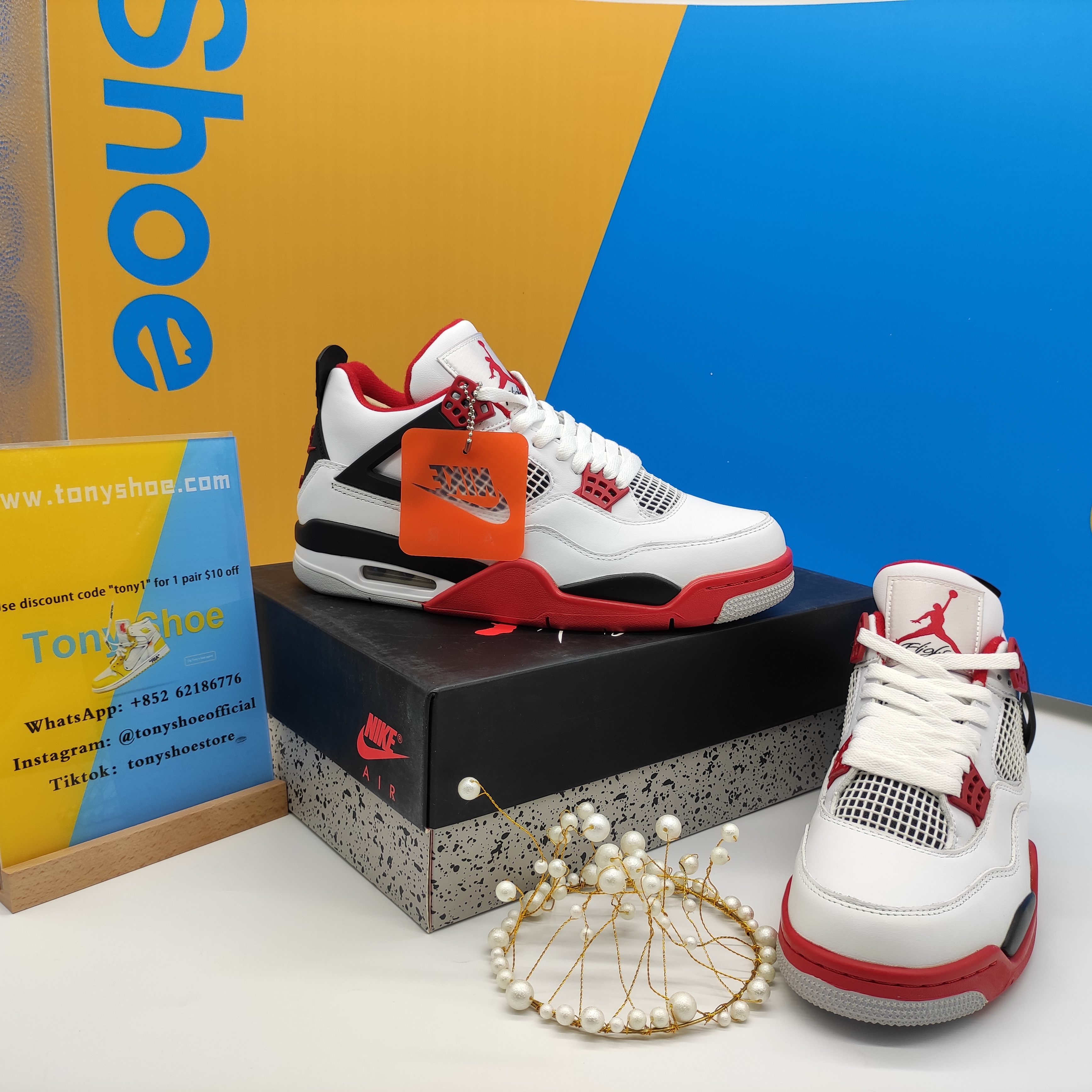 Og Tony Air Jordan 4 Retro Fire Red (2012) 308497-110