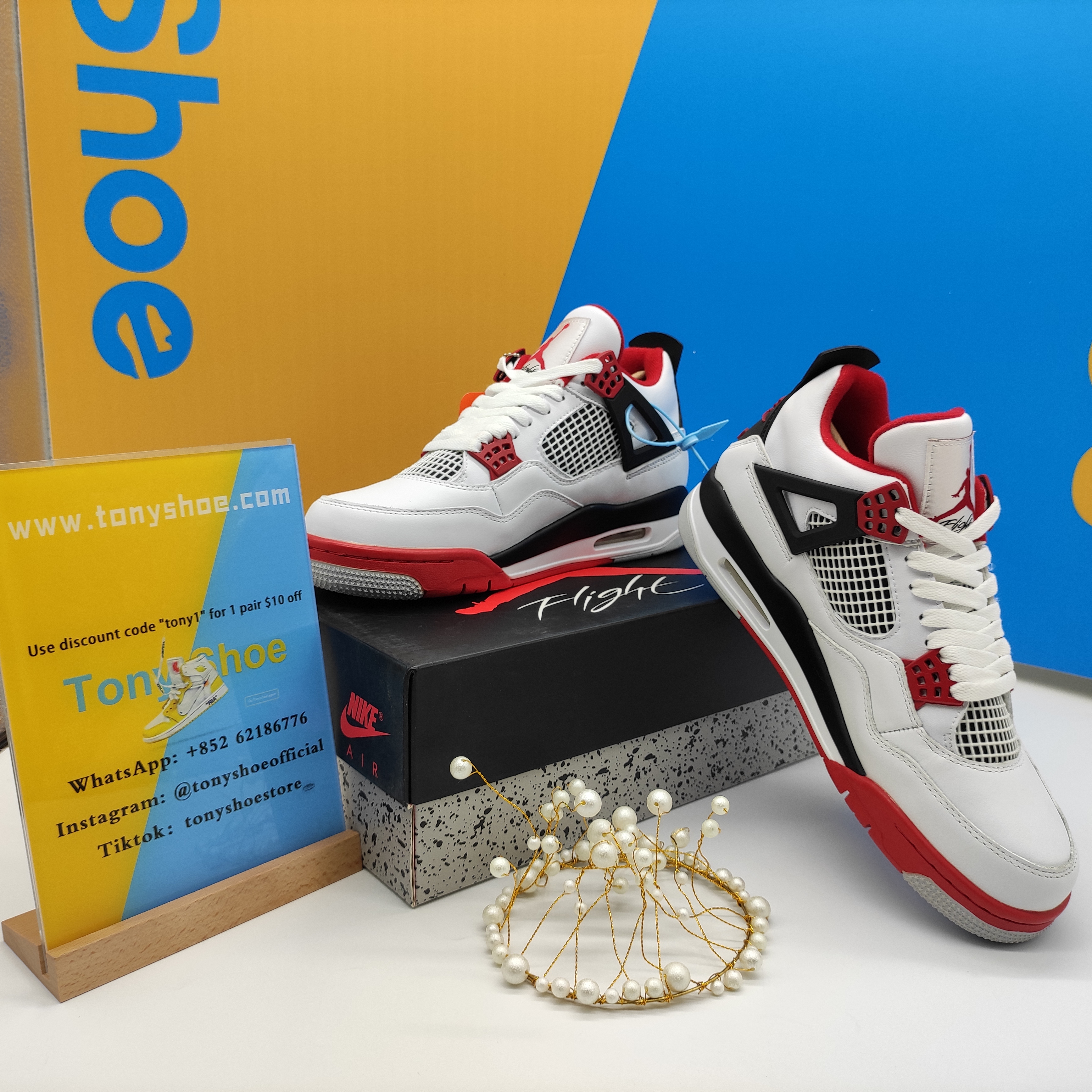 Og Tony Air Jordan 4 Retro Fire Red (2012) 308497-110