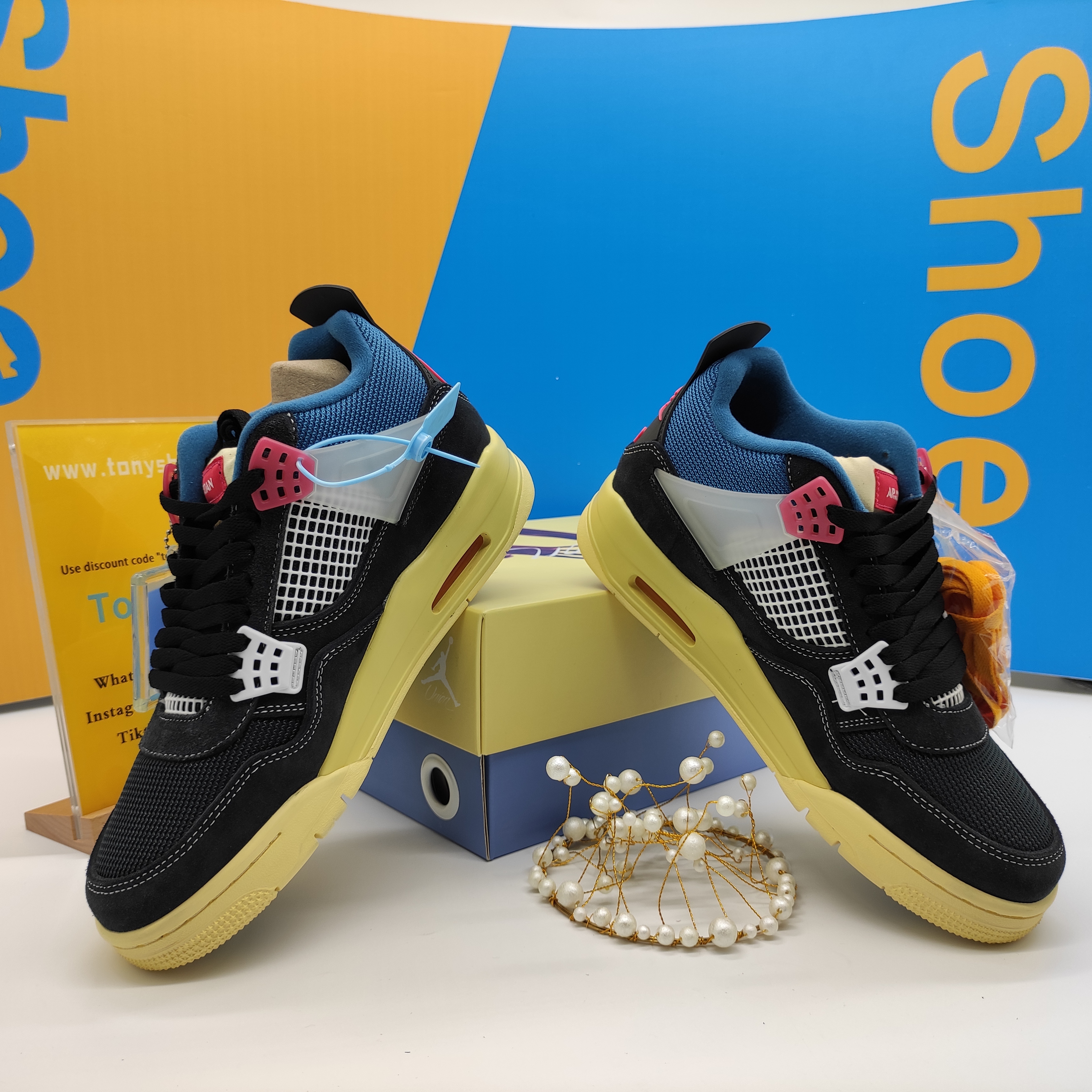 Og Tony Air Jordan 4 Retro Union Off Noir DC9533-001