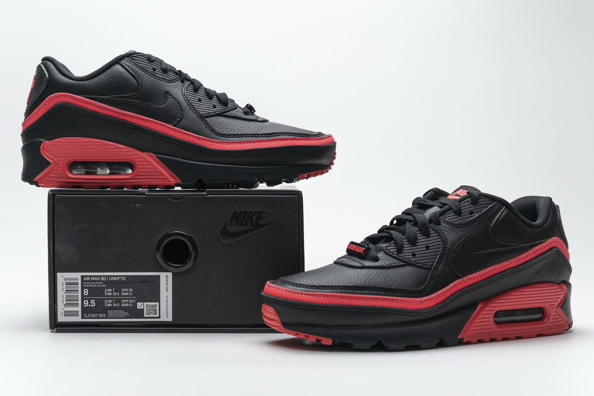 Nike Air Max 90 Undefeated Black Solar Red