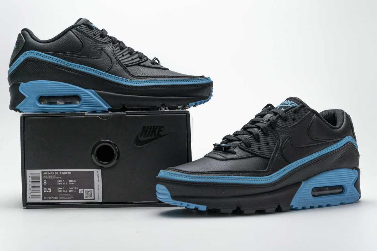 Nike Air Max 90 Undefeated Black Blue Fury