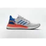 Adidas Ultra Boost 20 White Glory Blue Solar Red