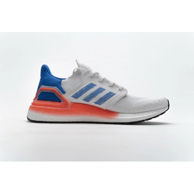 Adidas Ultra Boost 20 White Glory Blue Solar RedFY3453 02