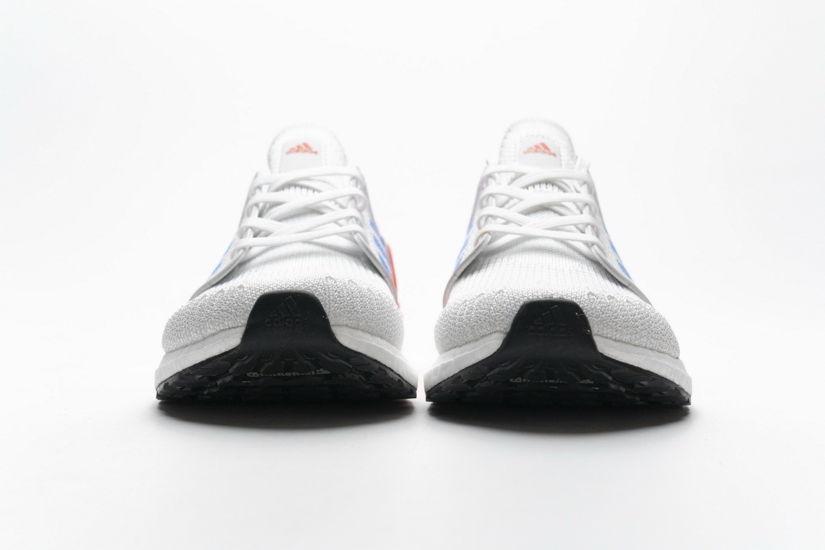 Adidas Ultra Boost 20 White Glory Blue Solar Red