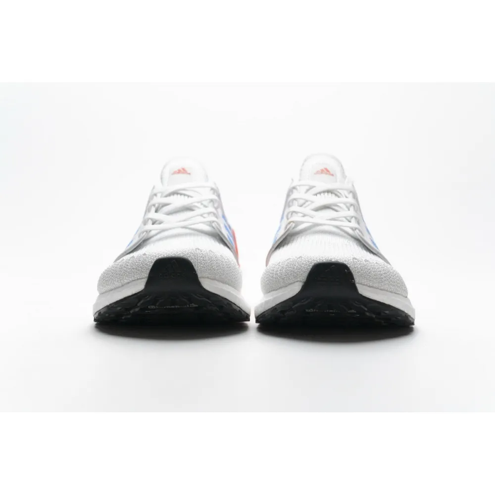 Adidas Ultra Boost 20 White Glory Blue Solar Red