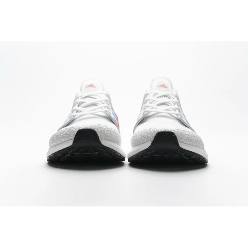 Adidas Ultra Boost 20 White Glory Blue Solar Red