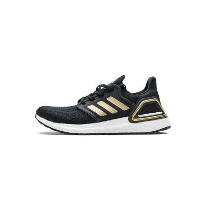 Adidas Ultra Boost 20 Black Gold White  EE4393 01