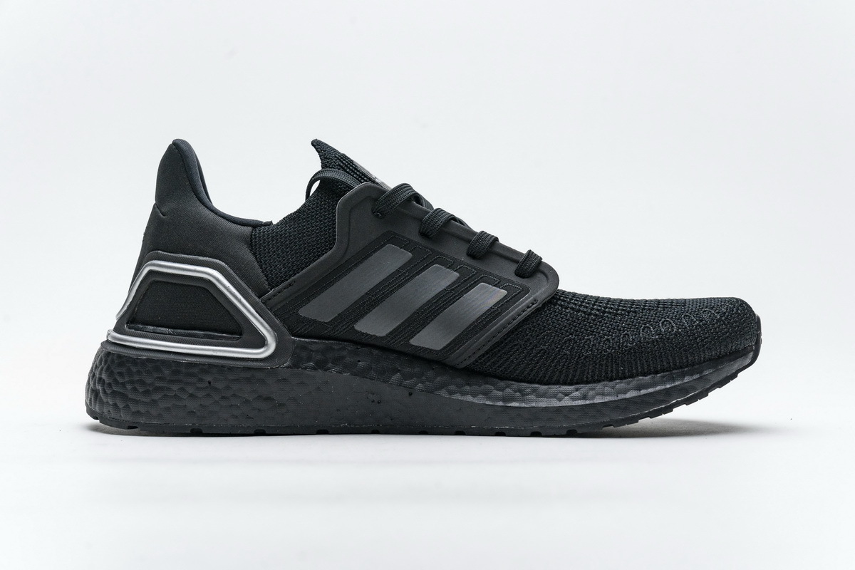 Adidas Ultra Boost 20 Core Black Silver Metallic