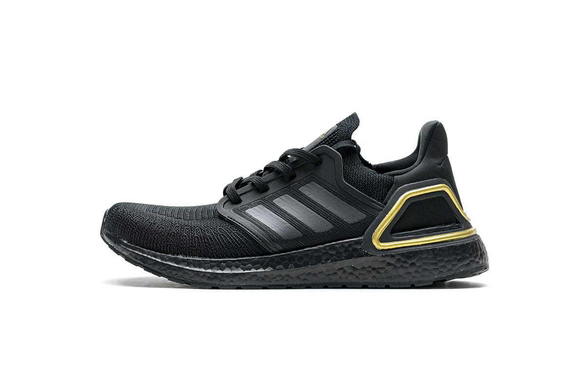 Adidas Ultra Boost 20 Core Black Gold Metallic