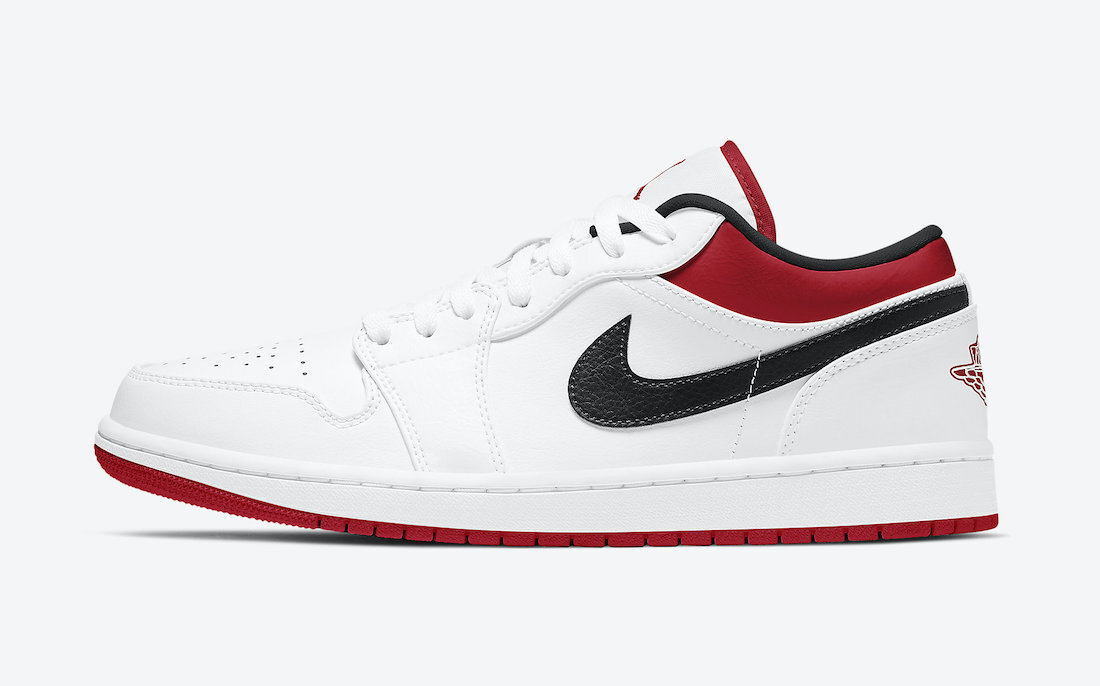 Air Jordan 1 Low White University Red Black