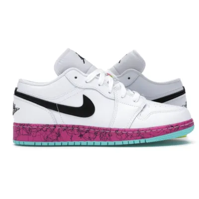 Air Jordan 1 Low Multi-Color Midsoles White (GS) CV9548-100 02