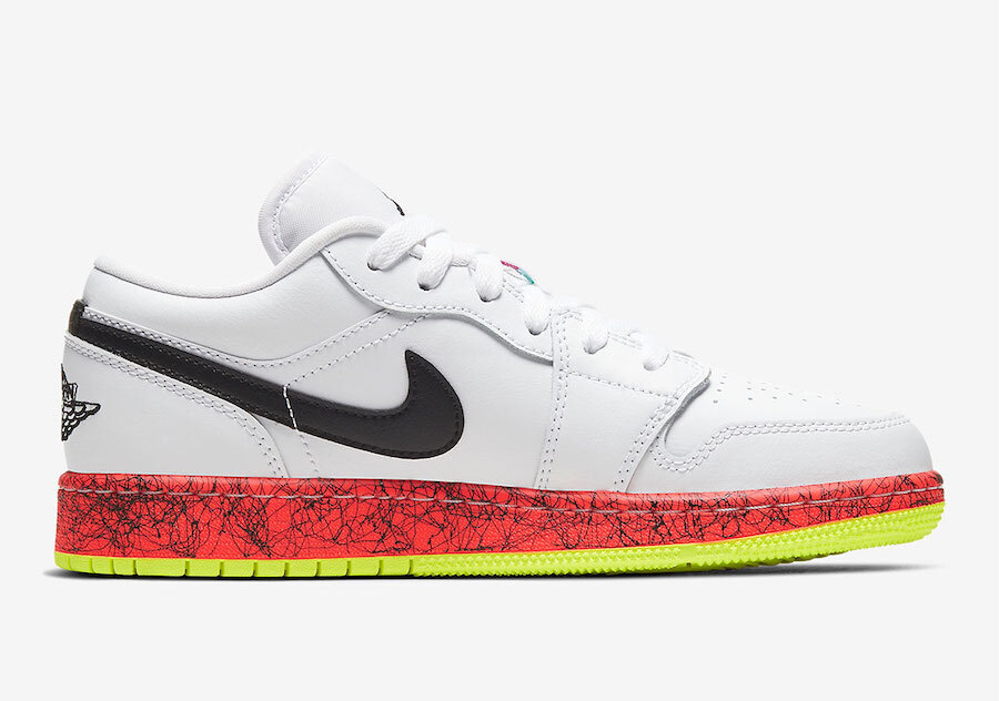 Air Jordan 1 Low Multi-Color Midsoles White (GS)