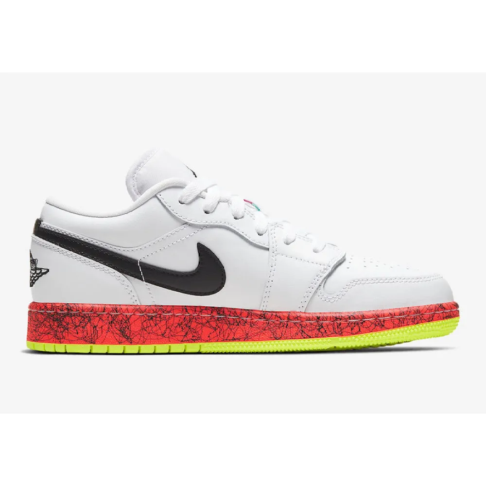 Air Jordan 1 Low Multi-Color Midsoles White (GS)