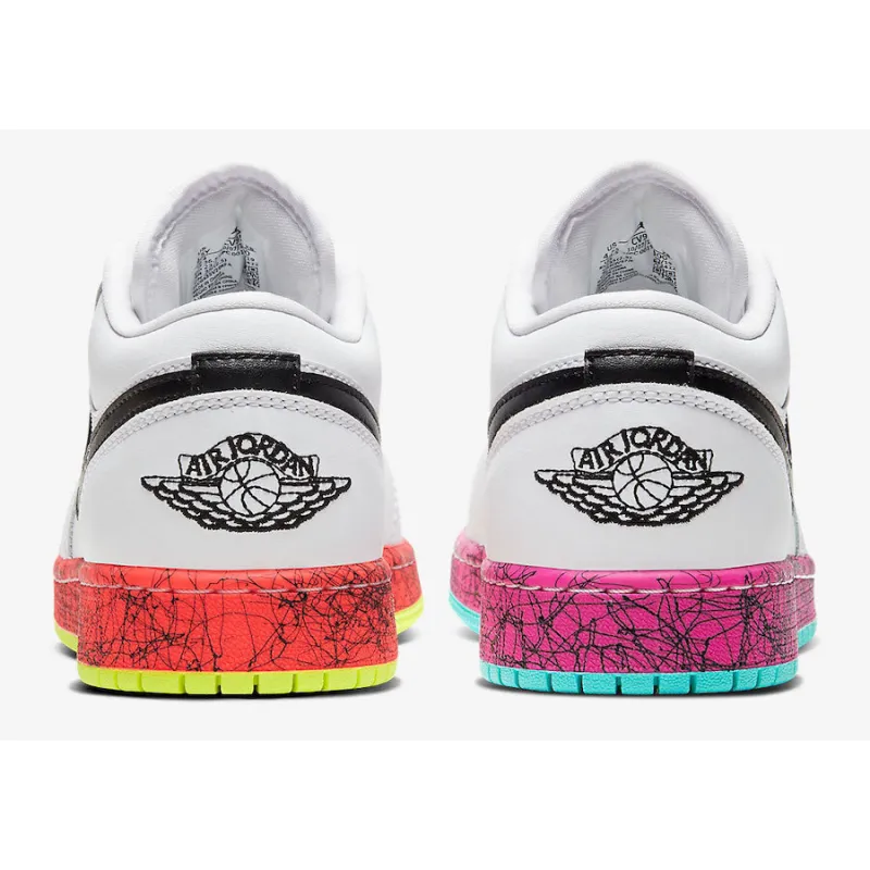 Air Jordan 1 Low Multi-Color Midsoles White (GS)