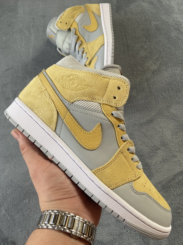 Air Jordan 1 Mid Mixed Textures Yellow