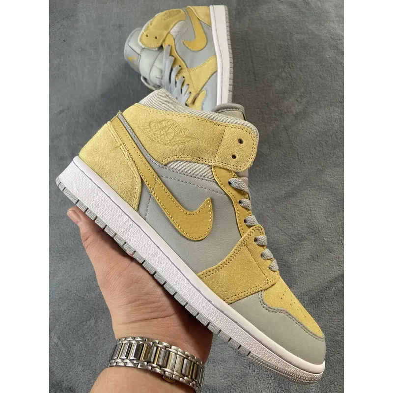 Air Jordan 1 Mid Mixed Textures Yellow