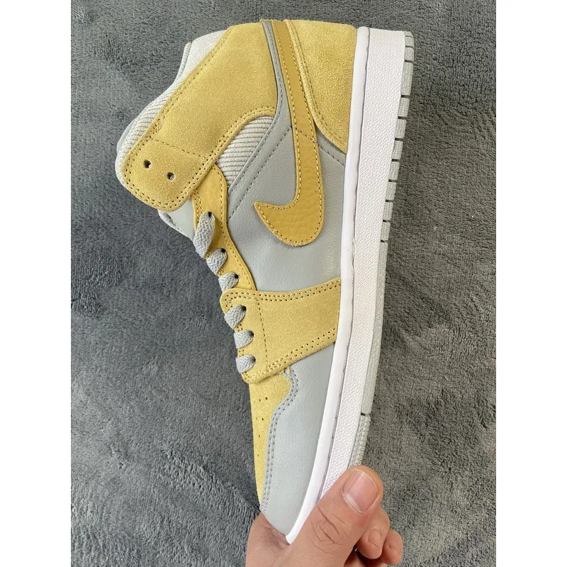 Air Jordan 1 Mid Mixed Textures Yellow