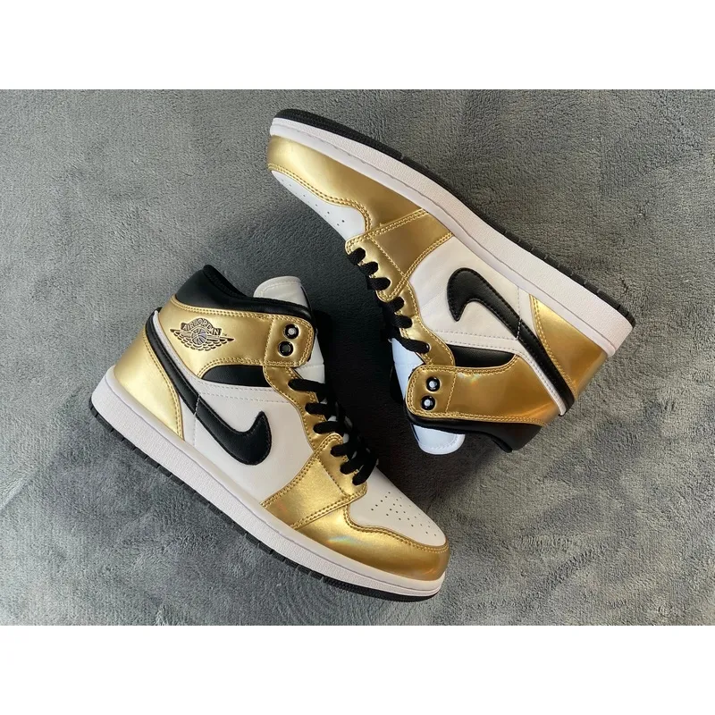 Air Jordan 1 Mid SE Metallic Gold