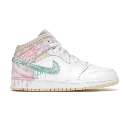 Air Jordan 1 Mid Paint Drip (GS)  DD1666-100 02