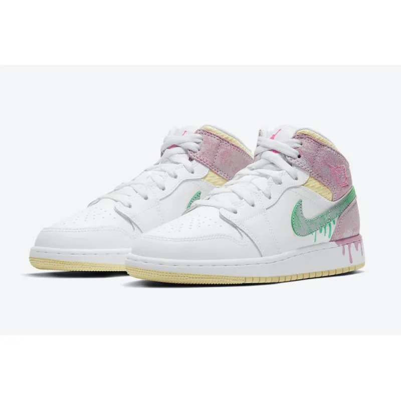 Air Jordan 1 Mid Paint Drip (GS)