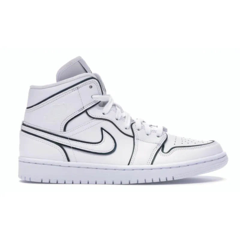 Air Jordan 1 Mid Iridescent Reflective White (W) 