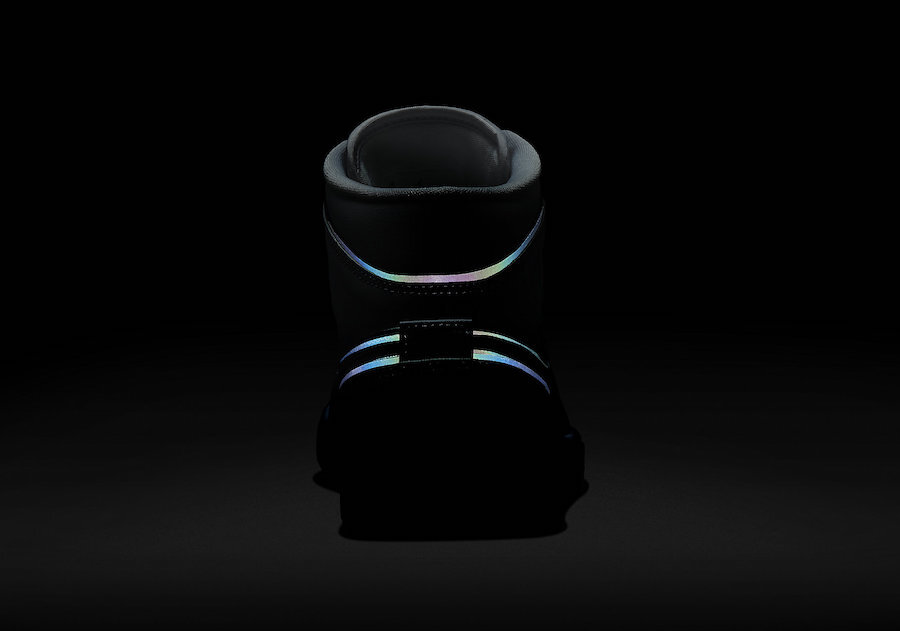 Air Jordan 1 Mid Iridescent Reflective White