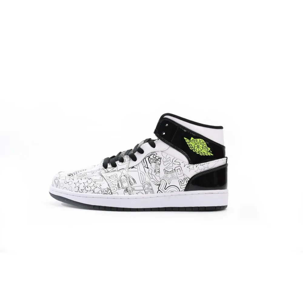 Air Jordan 1 Mid SE（GS）DIY  DC4099-100