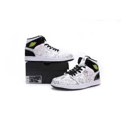 Air Jordan 1 Mid SE（GS）DIY  DC4099-100 02