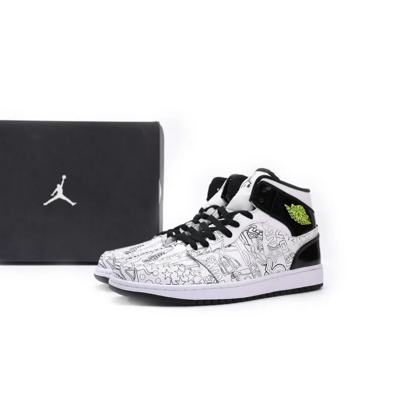 Air Jordan 1 Mid SE（GS）DIY  DC4099-100