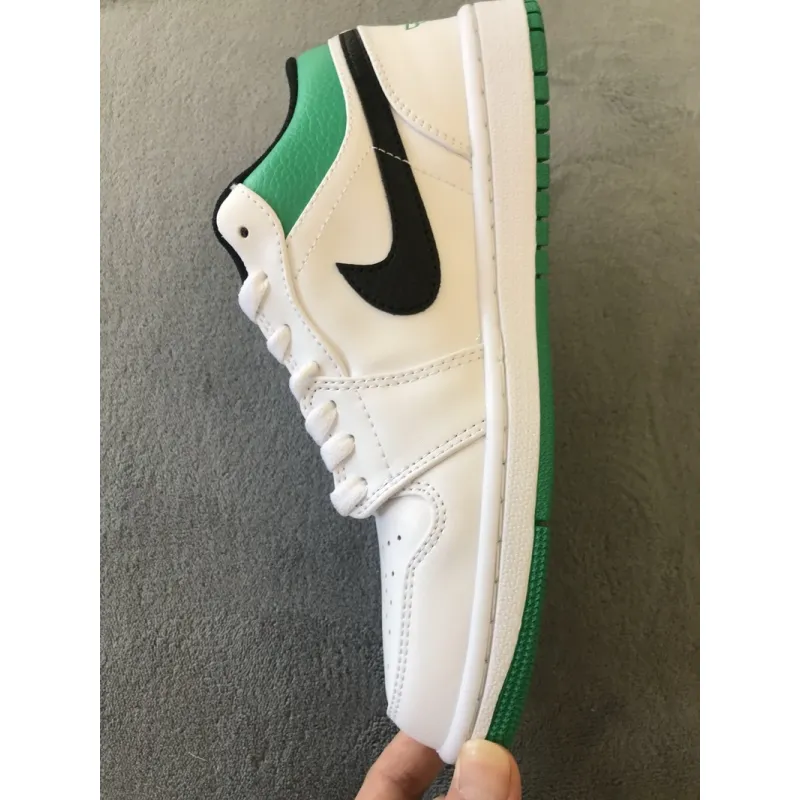 Air Jordan 1 Low White Lucky Green