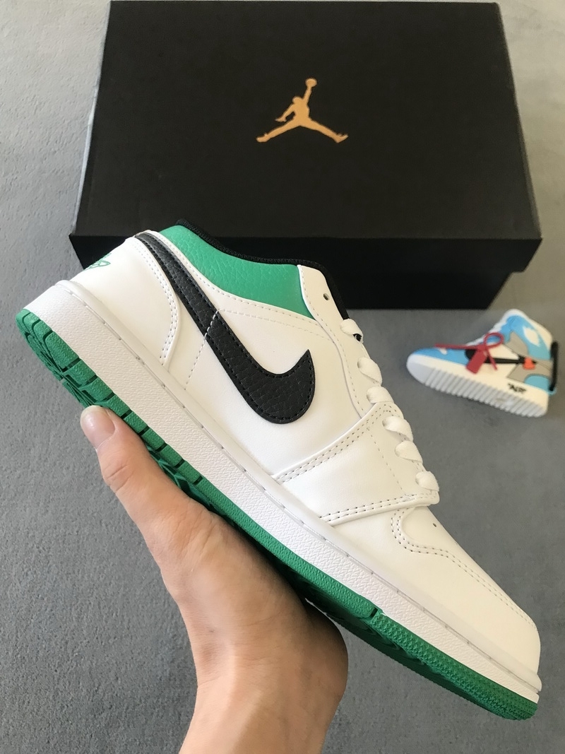 Air Jordan 1 Low White Lucky Green