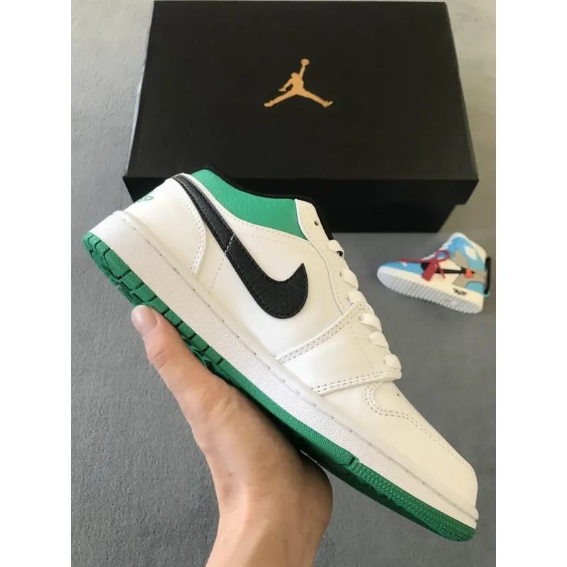 Air Jordan 1 Low White Lucky Green