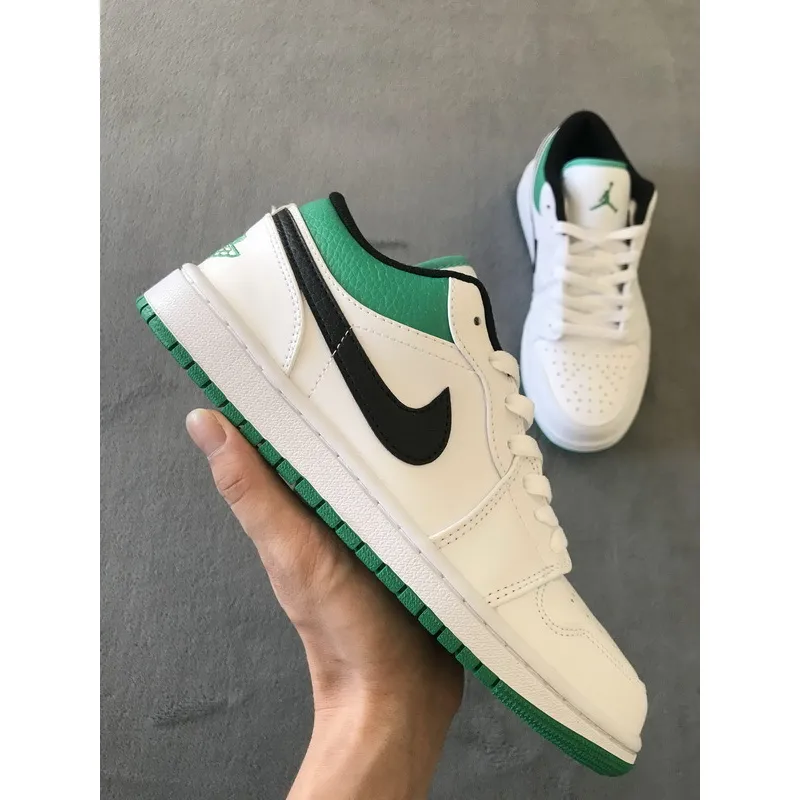 Air Jordan 1 Low White Lucky Green